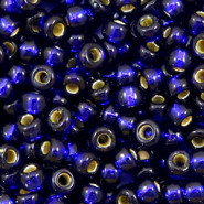 Miyuki seed beads 6/0 - Duracoat silverlined dyed navy blue 6-4281